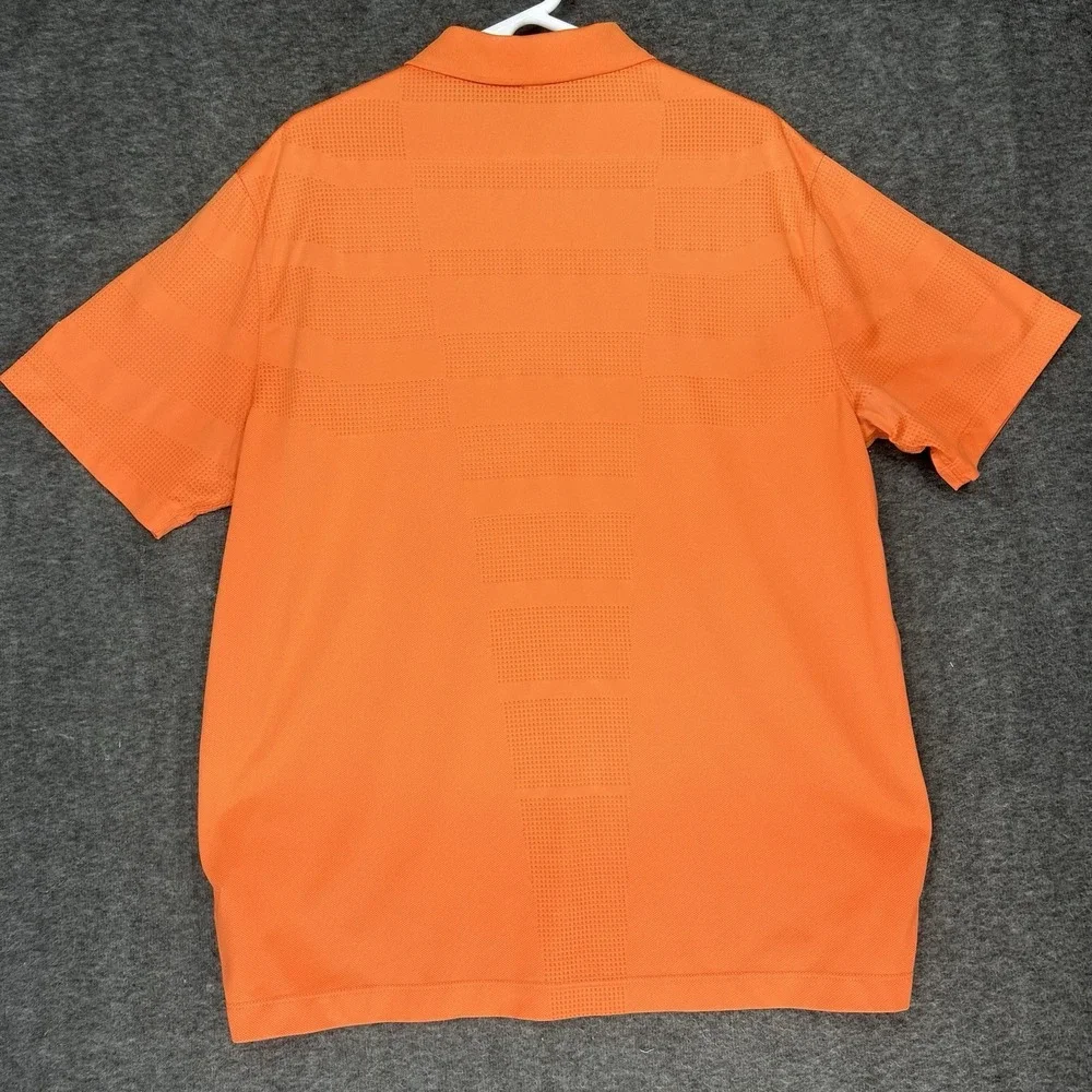Nike Troon North Golf Polo Shirt Mens XL Orange Breathable Short sleeve - Picture 12 of 13